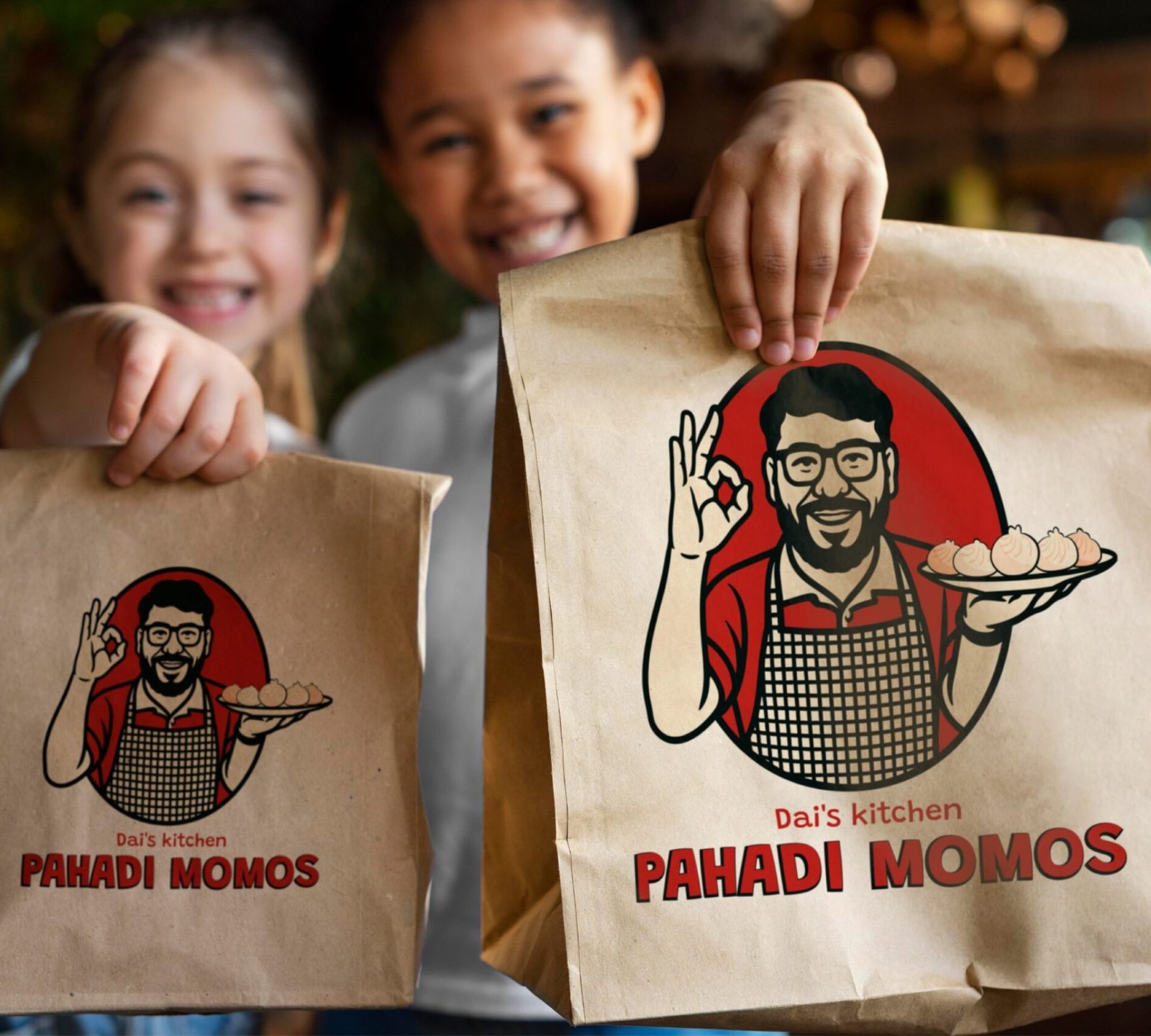 Pahadi momos Logo Pahadi momos Logo